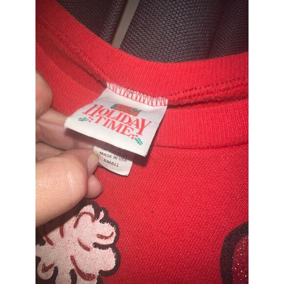 Ugly Christmas Sweater Xmas Sweatshirt Crewneck Size Small Vintage - Picture 2 of 3